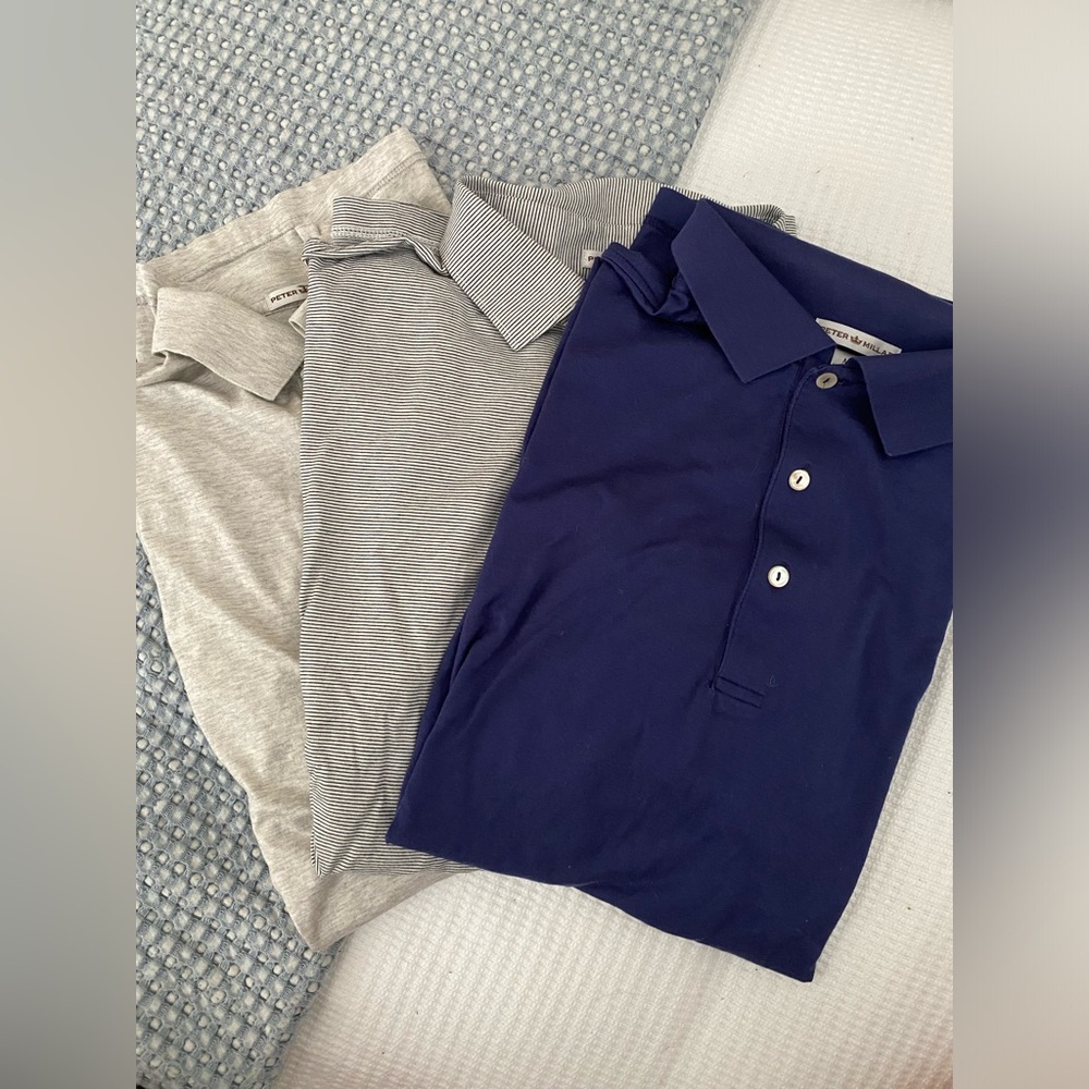 Peter Millar Bundle of 3 Mens Polos - M